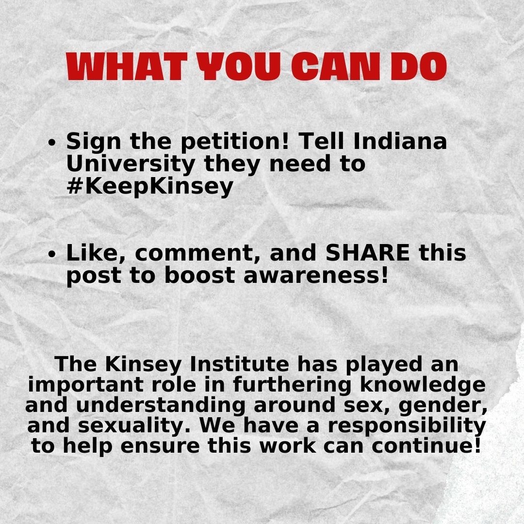 Please read and sign the petition here change.org/p/support-the-…

#kinseyinstitute #indiana #indianauniversity #sexuality #humansexuality
