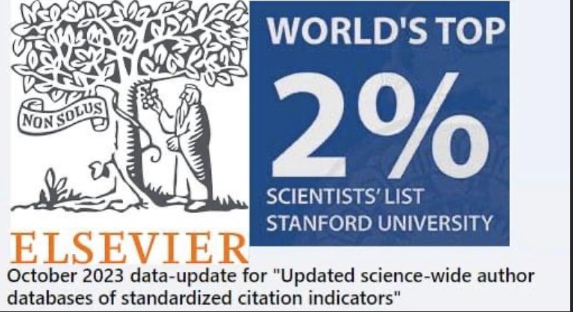 And here we are again! I am very proud to be for the fourth year on the list of the 2% of the most cited and influential scientists in the world, according to the @Stanford ranking elsevier.digitalcommonsdata.com/datasets/btchx… @PolitecnicoUSFQ @USFQ_Ecuador