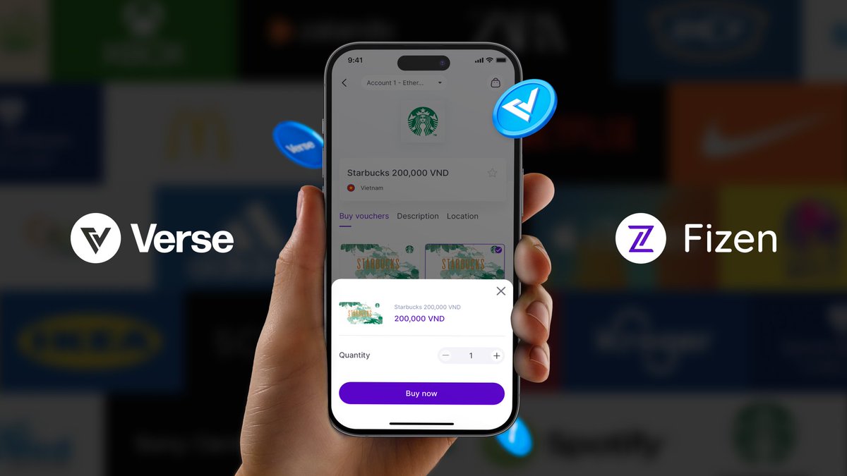 🌟 Make way for more versatility! $VERSE is now integrated into @fizenwallet, transforming your spending experience. Buy, sell, and swap $VERSE.

Best of all, spend $VERSE to purchase gift cards for 21,000+ products from 80 countries. 🛍️