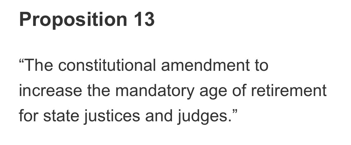 The failure of this amendment to the Texas Constitution makes it clear that voters do not want 79 year old judges! #TexasVotes #Election2023