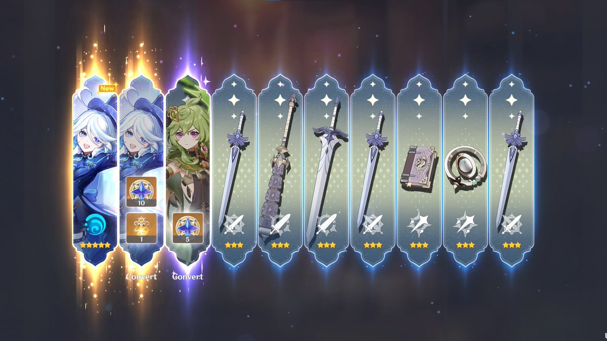 Toro3633's tweet photo. My genshin luck today was something else https://t.co/0UlLHw81mO
