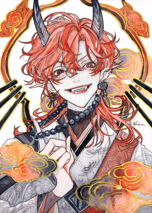 #あなたの描いた着物男子を見せてください 着物の下に学ランだったり洋服だったり着せがちです