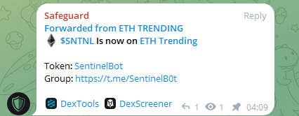 ETH TRENDING PAID FOR: etherscan.io/tx/0x44bfefd5c…

We are building in VC while you are still fading anon.

All Jeets are out, only chads are in, only Higher!

Join the fun: t.me/SentinelB0t