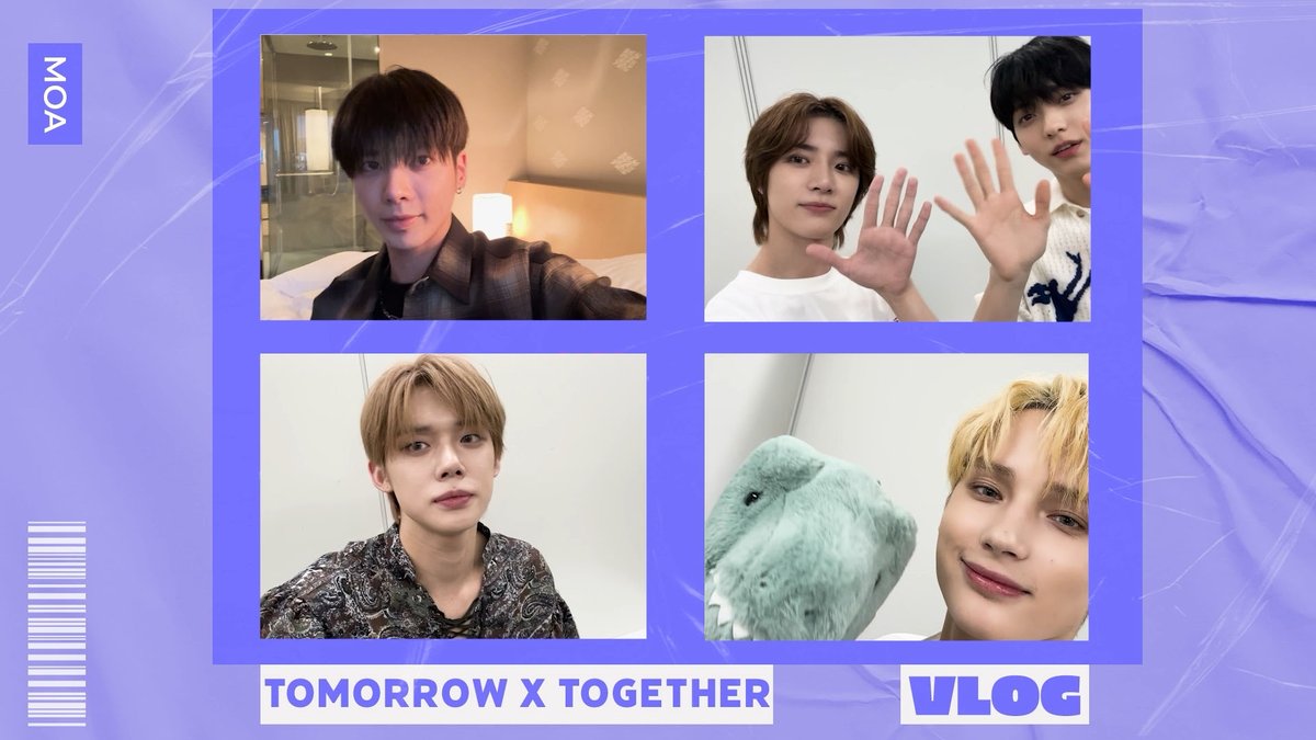 TXT_bighit_jp's tweet photo. ／
MOAの皆さんへお知らせ💌
😆🎤＜BEHIND＞更新💞
＼

『VLOG IN JAPAN #02』更新💫
＜MOA ZONE＞内、＜BEHIND＞＜MOVIE＞よりご覧ください❣

https://t.co/BnPB2EliTT

#TOMORROW_X_TOGETHER https://t.co/gqcGTckwAl