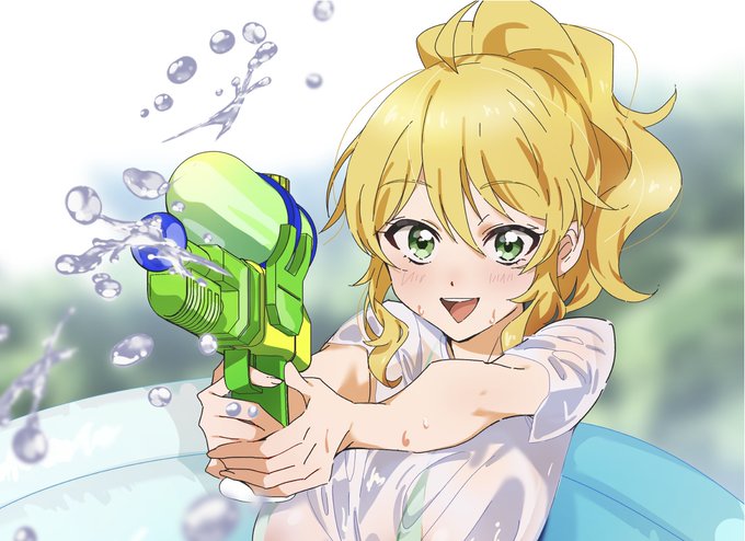 ISF11で頒布予定の、t3さんのマイクロビキニ合同に参加させていただきました〜! 水鉄砲で楽しく遊ぶ星井美希ちゃんを描きました!   #マイクロビキニゴウドウ