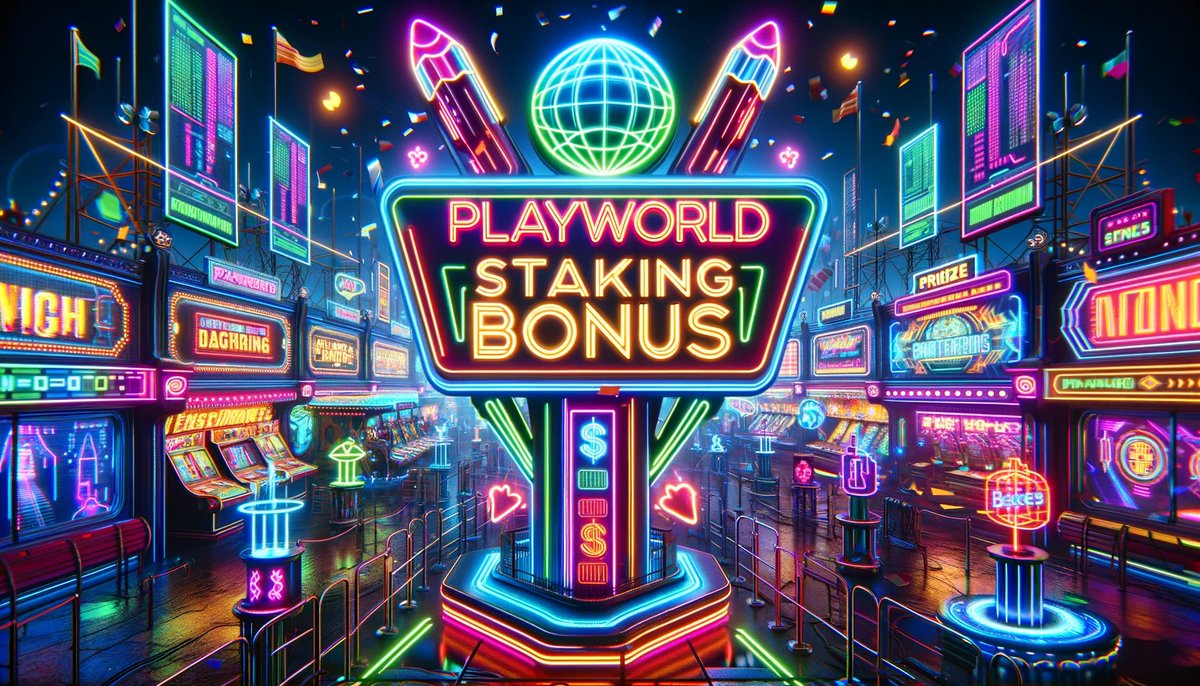 ⬆️ Maximize your earnings with a 5% Staking Bonus on new buys of PLAYWORLD!!! 🎡🔥 

🌱 Stake any amount - the sky's not the limit! Send your staking proof & TX hash to claim 🤝 

Act fast - bonus ends SATURDAY! 

Stake now: marswapstaking.com/play-world/ 
#StakeAndEarn #CryptoBonus
