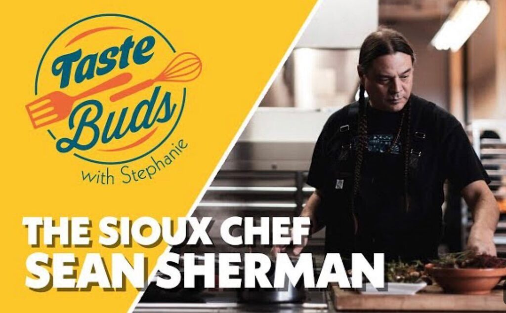 On the latest episode of 'Taste Buds with Stephanie,' we visit with James Beard Award Winning @the_sioux_chef Sean Sherman in his @indigenousfoodlab in the @midtownfarmmkt . He shares his knowledge of indigenous foods with me while cooking bison birria t… instagr.am/p/CzXpbLmNh5p/