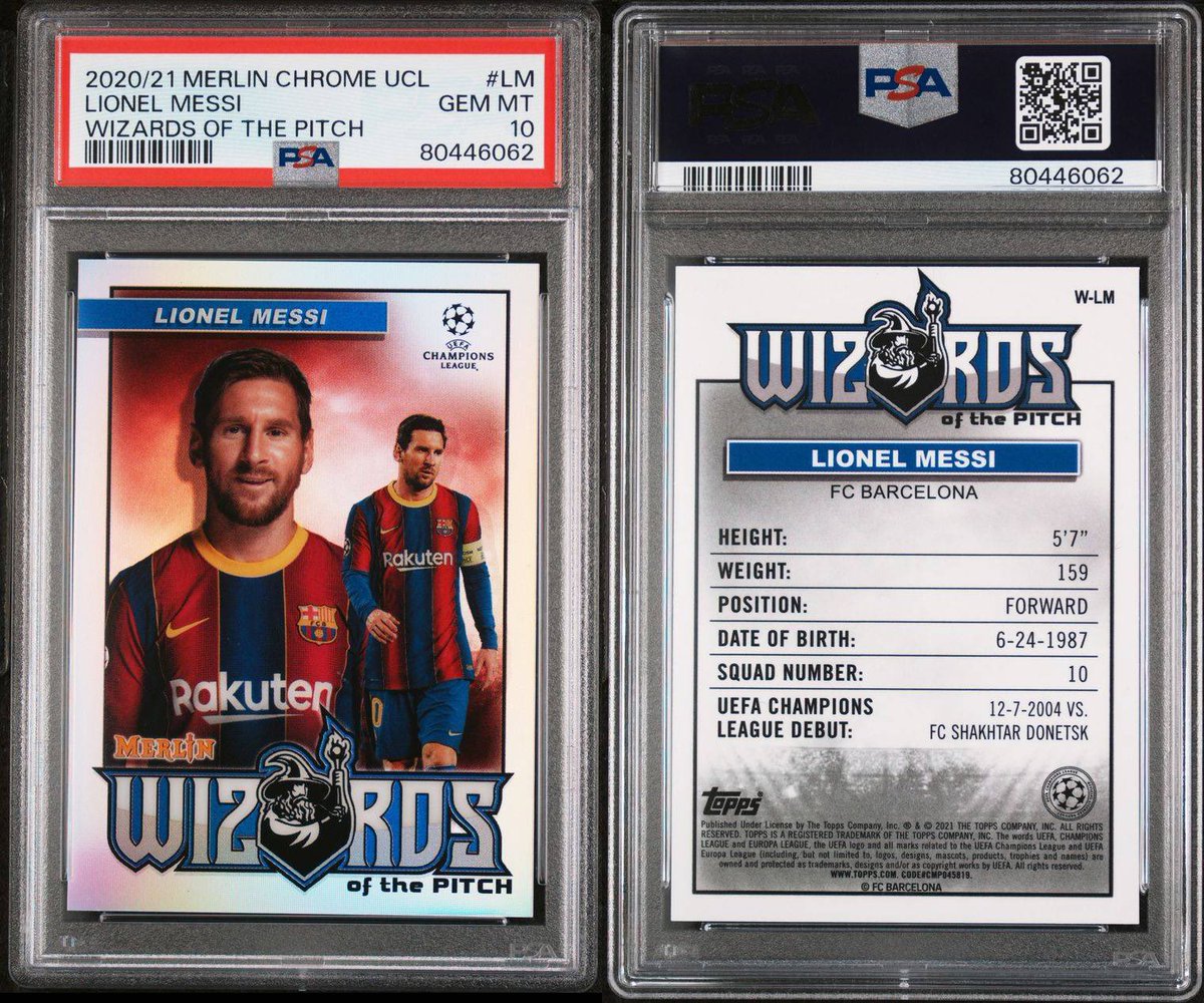 GideonsGallery's tweet photo. Post Number 40 Messi Wizards of the Pitch PSA 10
$40
See pinned tweet for shipping!
#TSSS #GGOnlyGoats https://t.co/AqPRgJqN6t