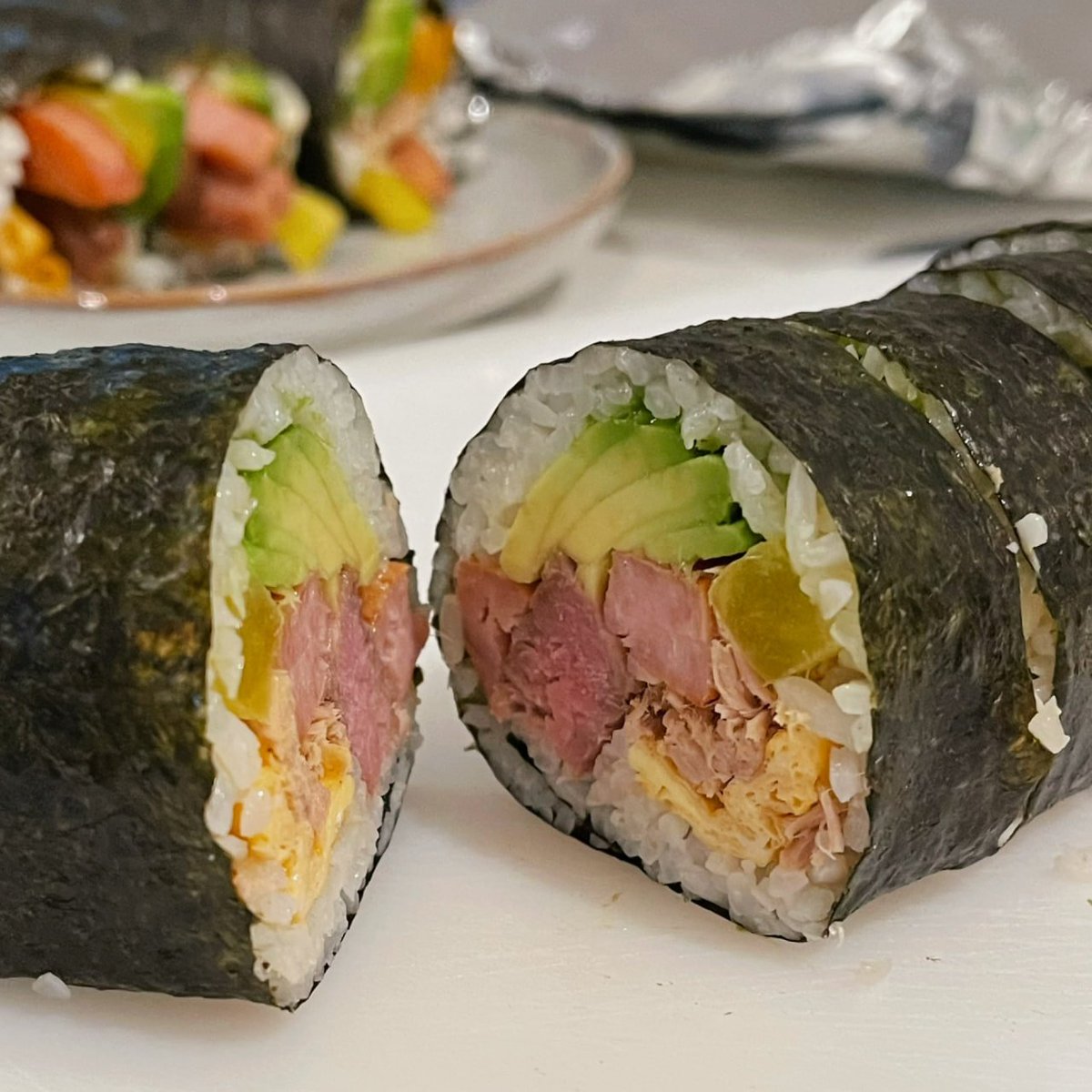 Avocado sushi is something to the soul.😋😋😋