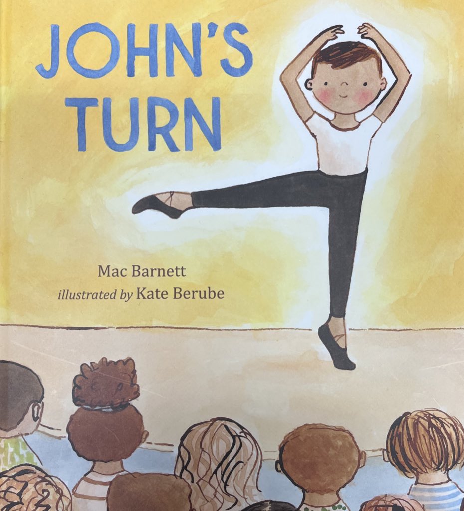 smithsmm's tweet photo. No.33 in my #FavePicturebooks23 is…

“John’s Turn” by @macbarnett and #KateBerube. Sometimes books are full of warmth and this is one of them. A beautiful story about being brave and proud of the things you love. Magical and uplifting #AssemblyBooks #PicturebookPage (4+ PSHE) https://t.co/4iZVUwbsjN