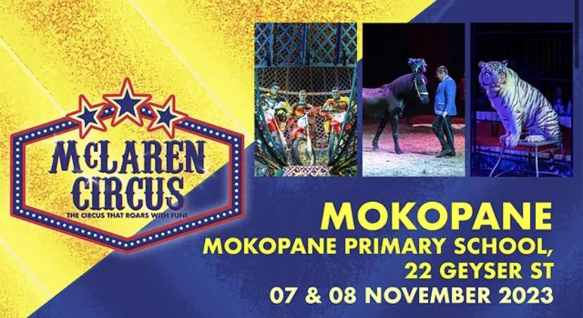 DenzilMclaren's tweet photo. 3pm and 7pm are @mclarenscircus Show Times in #Mokopane Today 🎪😂🐯😍😇🐴❤️
#Limpopo Coming Soon to #Lephalale #Thabazimbi #Rustenburg & #Pretoria #Tshwane
All Show Times: https://t.co/2CJ9WGyTV5 #EnhanceWithVodacom
Buy Tickets online: https://t.co/wsY55Vvbk8 #wedomorewednesdays https://t.co/SZH62CCzyW