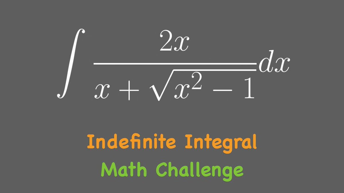 therhythmofmath's tweet image. Find A Simple Indefinite Integral | Math Challenge
#olympiadmath #olympiad #integral
youtu.be/JcHhNzrlCjI?si… via @YouTube @Apple @GoodnotesApp