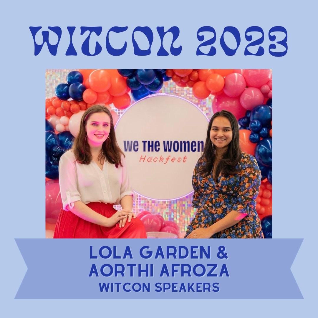 Announcing our final speakers for WITCon 2023, Lola Garden &amp; Aorthi Afroza, hosts of the podcast Hot Girls Code! 📣

- Why Women in Tech Matter -

Only 10 days till WITCon on Saturday 18th Nov. Get tickets at bit.ly/witcon23
#witcon2023 #womenintech #vuwwit #hotgirlscode