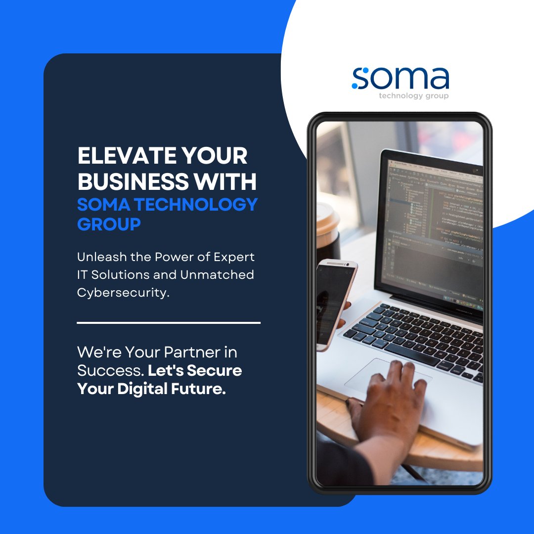 soma_technology's tweet image. Elevate your business with soma technology group! Discover the transformative force of expert it solutions and unparalleled cybersecurity. We&apos;re more than a service; we&apos;re your dedicated partner in success.

#cybersecurity #techworld #somatechnologygroup #expertitsolutions