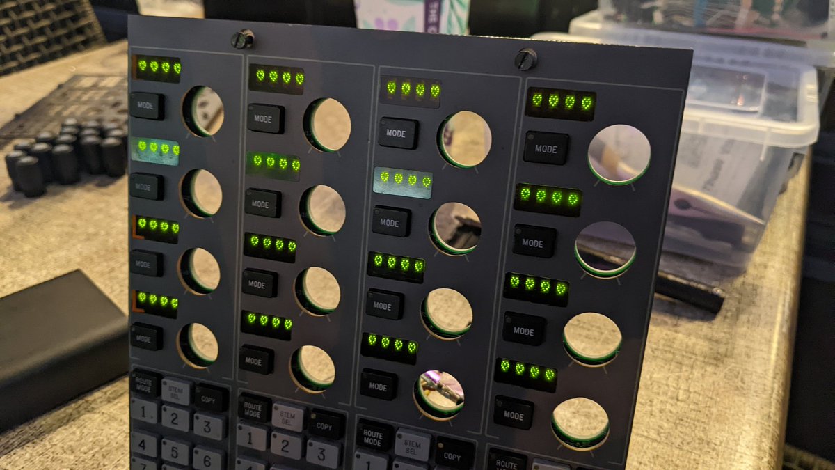 bitluni's tweet image. control over the displays established