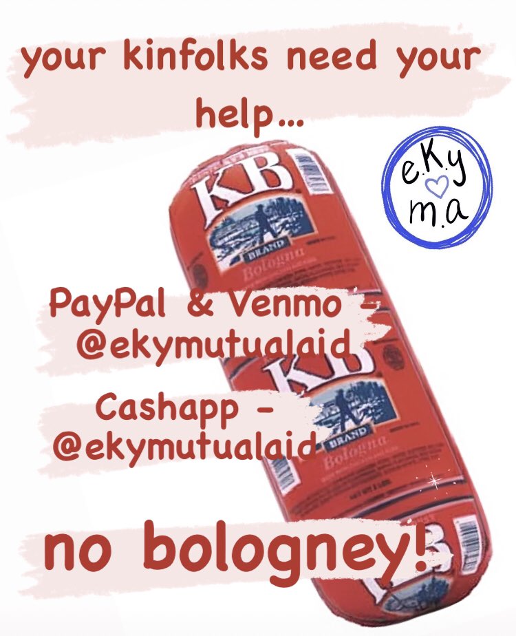 eKy mutual aid (@ekymutualaid) on Twitter photo we’re here and we ain’t going nowhere. don’t ever discount a bunch of hillbillies helping hillbillies. mutual aid matters! give a little if you got a little.
PayPal.me/ekymutualaid
Venmo - <a href="/ekymutualaid/">eKy mutual aid</a>
Cashapp - $ekymutualaid we’re here and we ain’t going nowhere. don’t ever discount a bunch of hillbillies helping hillbillies. mutual aid matters! give a little if you got a little.
PayPal.me/ekymutualaid
Venmo - <a href="/ekymutualaid/">eKy mutual aid</a>
Cashapp - $ekymutualaid