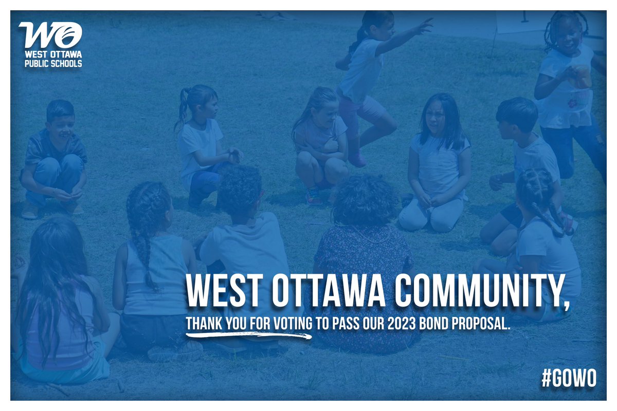 All precincts have been reported - the 2023 Bond Proposal has passed! 

Thank you to our outstanding community for supporting our students, staff, and district!

#GoWO
#WeareOne