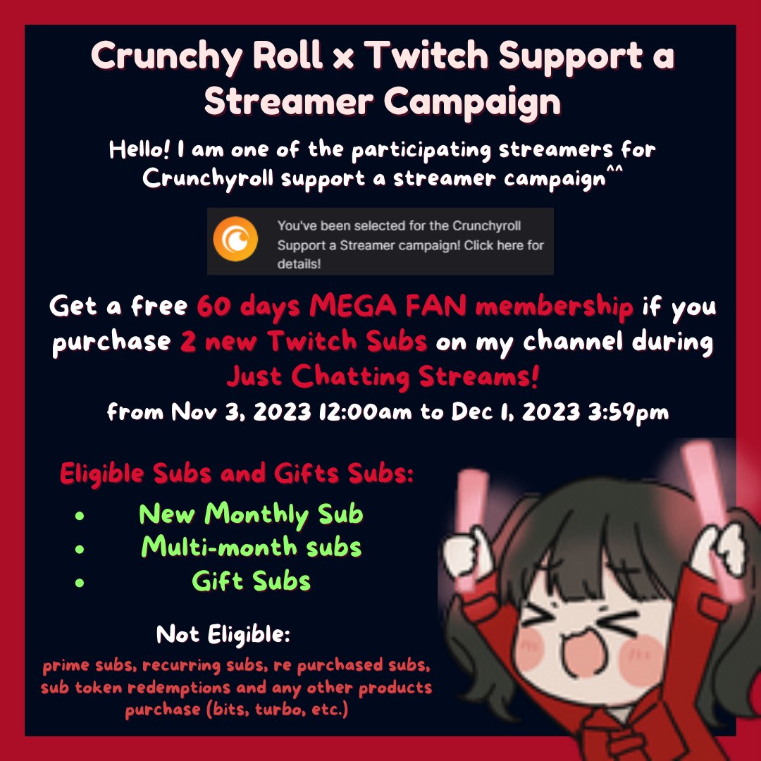 Crunchyroll x Twitch Support a Streamer Campaign