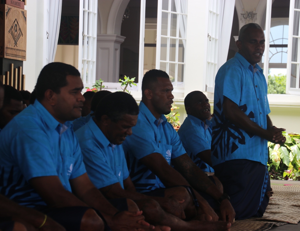 Team Fiji preparing for the 2023 Pacific Games in Honiara, Solomon Islands, today presented their itatau to His Excellency The President Ratu Wiliame Katonivere. #TeamFiji #InspireFiji #2023pacificgames