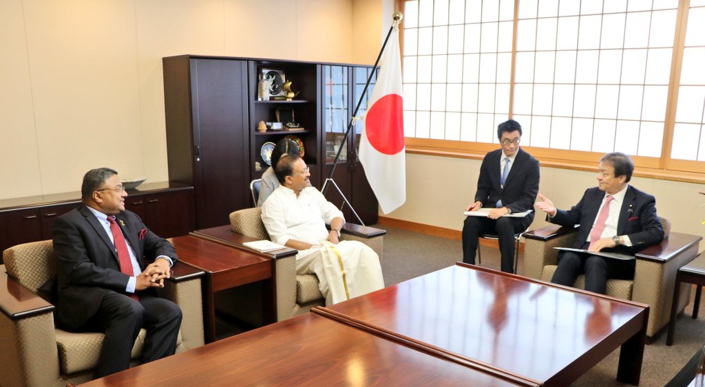 Held a productive meeting with H.E Mr Iwao Horii, State Minister for Foreign Affairs of Japan on strengthening our Special Strategic and Global Partnership which spans cooperation in a wide range of sectors.
