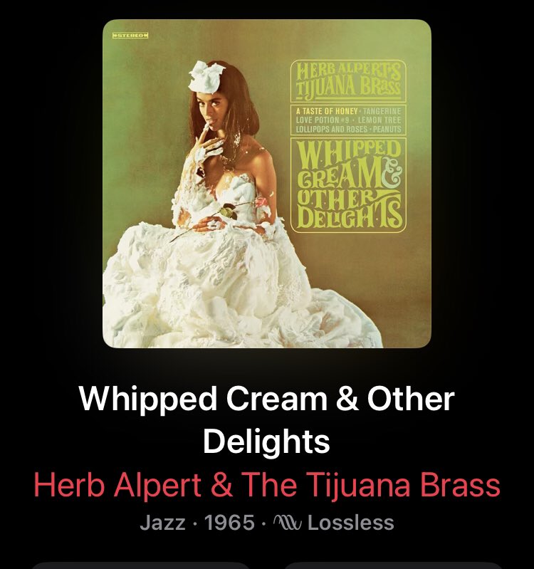 Needing to relax this evening put on some Herb Alpert. Great album. I was 3 when it came out!