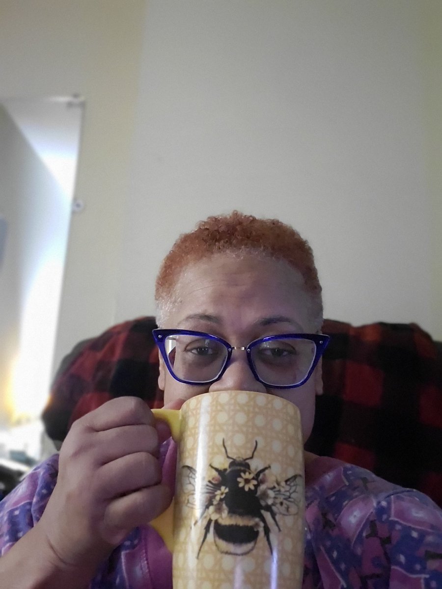 Enjoying my celebratory Peppermint Mocha Coffee in my bee mug before hitting the sack!  Good night, my beloveds!🥰🥰🥰#ElectionNight #BidenHarris2024