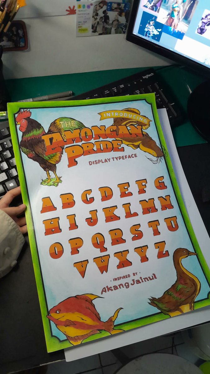 as a lalapan pecel ayam lovers, let me introduce u the lamongan pride display typefacenya akang jainul.