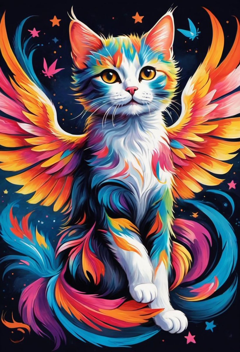 AIで猫のイラストを描いてみた。
#AIart #AIcat #AIイラスト