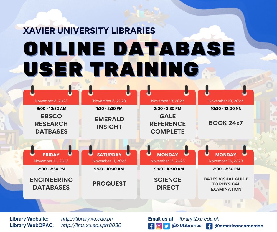 XULibraries's tweet photo. Embrace the power of knowledge this Library and Information Services Month!

Full details: https://t.co/JR5t6ueXBe

#33rdLISM #LISMonth2023 #LISM #LETSLibraries #LearningEmpoweringandTransformingSocietythroughLibraries #XULibraries #XULibrariesOnlineDatabaseUserTrainingWebinar https://t.co/7aezbIIu6z