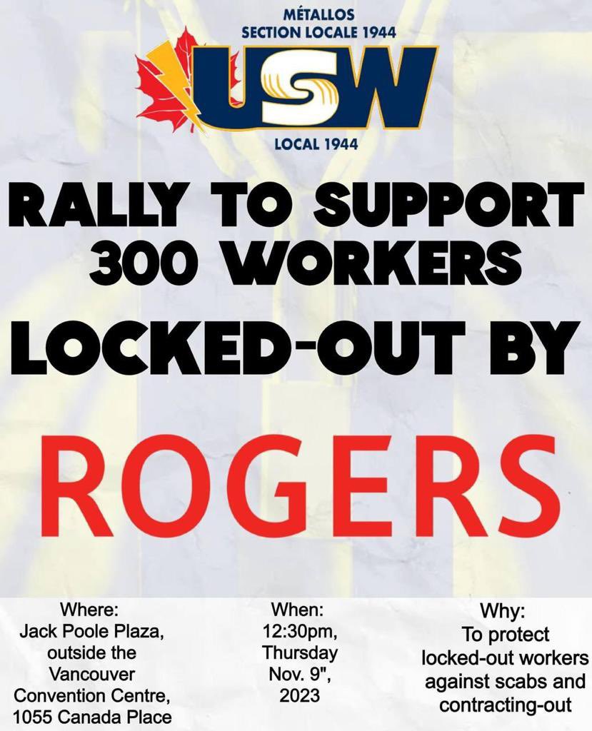 It’s time to let @Rogers know WHO WE ARE !!!

#WEAREUNIT60 #InSolidarity #Unit60 #USW1944 #USW #SteelWorkers #FairContract #OurWorkYourFuture #Vancouver #Surrey #Langley #Richmond 🇨🇦