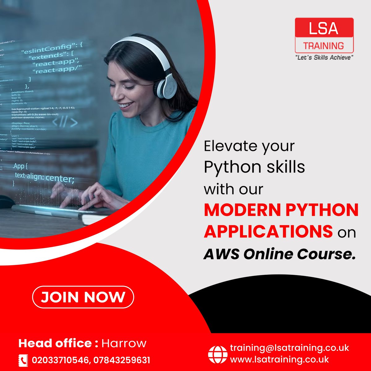 LSATRAINING's tweet image. LSA Training provides the highest quality online training to help you master AWS Cloud and advance your career.
To learn more about our program and your opportunities just contact us
#AWSCloudTraining #CloudComputingEducation #AWSLearningPath #CloudSkillsDevelopment