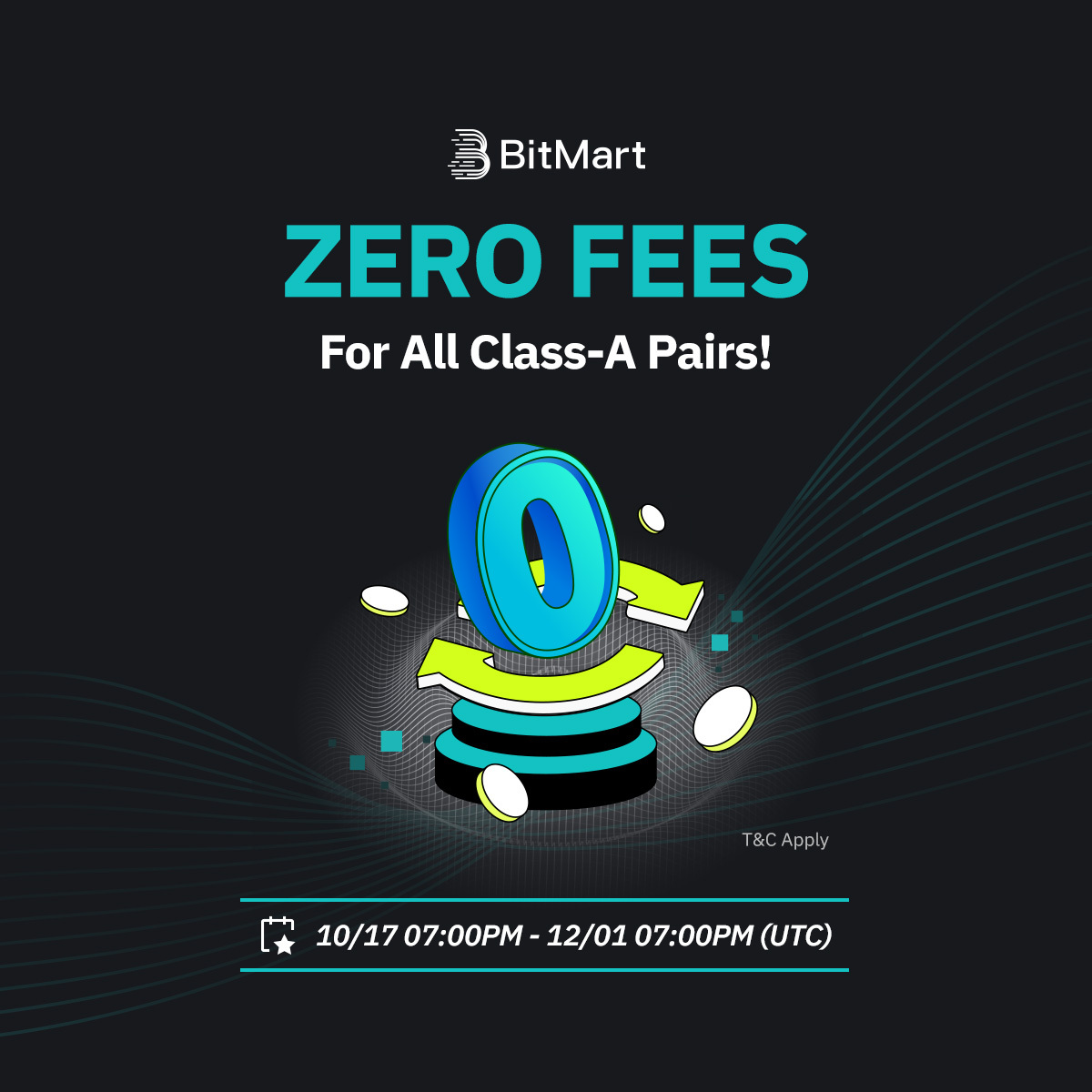 BitMartExchange's tweet photo. (•_•)
<) )╯Trade 200+ hot tokens
/ \

\(•_•)
  ( (>  on #BitMart
  / \

(•_•)
<) )>  with ZERO FEES
/ \

#BitMart0Fees 👇
https://t.co/RcFKPyUpy9 https://t.co/FgDx4hCp6c