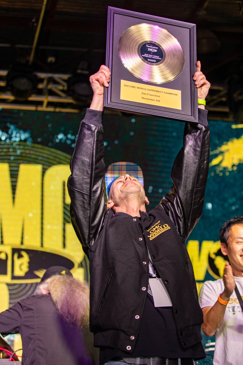 Congrats to DJ Topic on winning the 2023 <a href="/technics/">Technics</a> DMC Battle for World Supremacy (head to head category) <a href="/Themidwaysf/">The Midway SF</a>. Prizes include a pair of Technics MK7s, Technics DJ1200 + Technics EAH-800 Headphones, Champion Jacket + Gold Record + $4000 from <a href="/VirtualDJ/">VirtualDJ</a>. Photo: <a href="/JeffStraw/">Jeff Straw Branding</a>