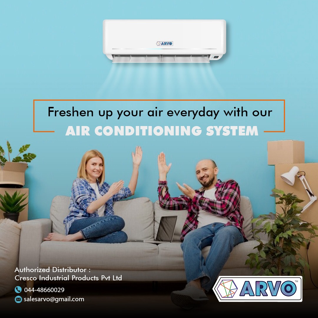 Experience a breath of fresh air with Arvo, the ultimate solution for enhancing the purity of your indoor environment.

#Arvo #Cresco #CrescoIndustrialProducts #CoolingPerformance #StayCool #UltimateComfort #AirConditioning #EnergyEfficiency #IntelligentFeatures