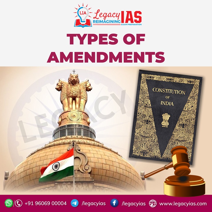 Legacy_ias's tweet image. Key #TypesOfAmendments shaping legal systems worldwide !!

#LegalChanges #ConstitutionalEvolution #AdaptingLaws #Indianconstitution #amendments #Indianpolity #UPSCExam