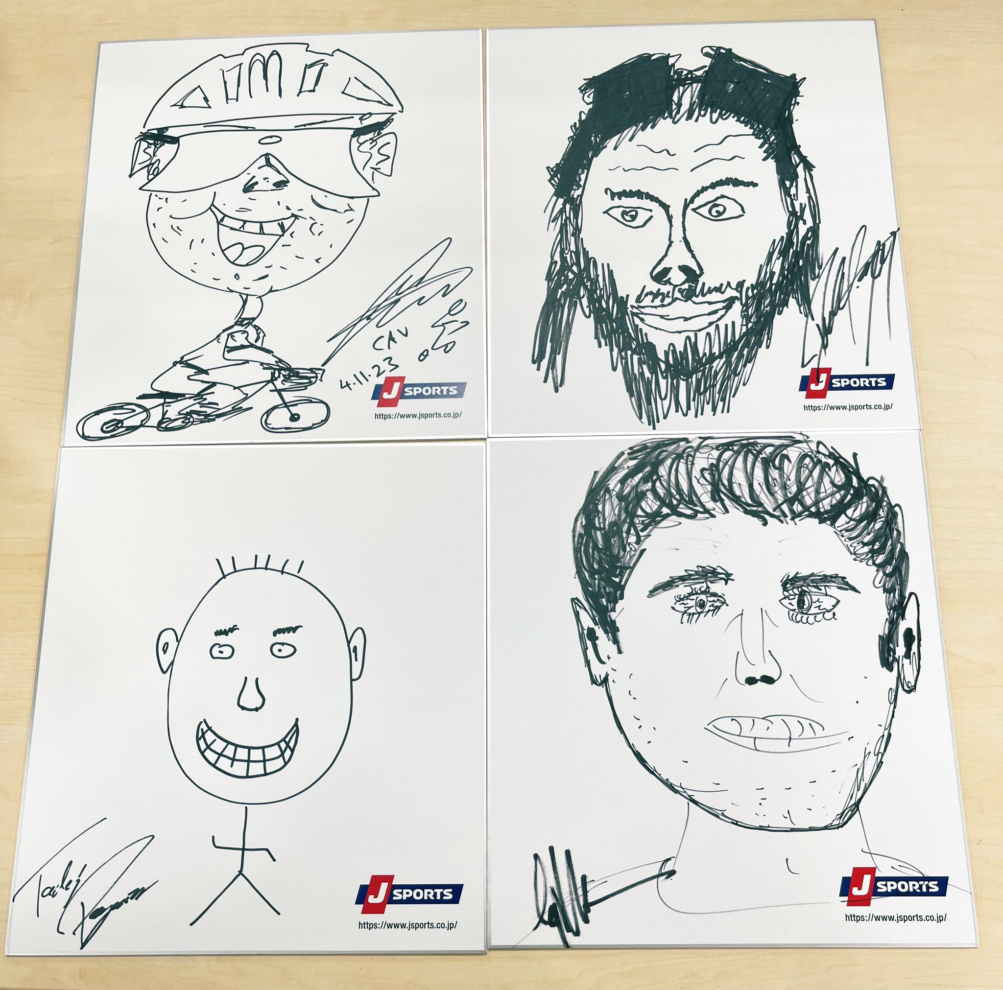 ライトニングボルト似顔絵 J SPORTSサイクルロードレース【公式】 on X: 