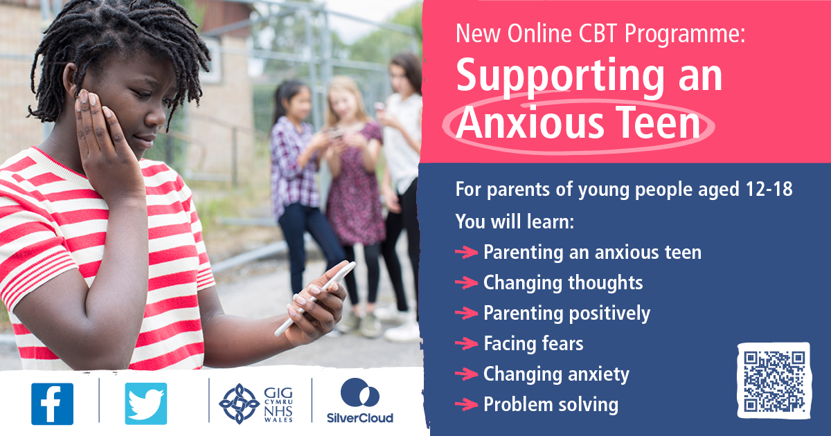 The last couple of years have been hard on young people’s mental health. Online therapy programmes from SilverCloud can help parents and carers to better support young people with anxiety. Info: nhswales.silvercloudhealth.com/signup/