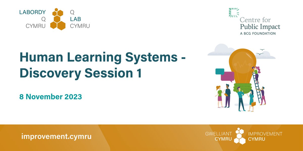 ImprovementCym's tweet image. We’re delighted to welcome delegates from across Wales to the first #HumanLearningSystems discovery session today!

💡We have a packed agenda full of creative conversations with speakers Prof Toby Lowe, Ruth Ball, @CPI_foundation and Gary Wallace, @plymouthcc.