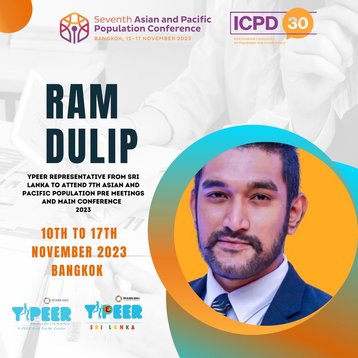 I am thrilled to say that I will be attending to the prestigious 7th Asia and Pacific Population Conference, a once-in-a 10 years event! 🌍

I am honored to represent both Sri Lanka and Ypeer Asia Pacific at this monumental gathering.

 #APPC2023 #YpeerAsiaPacific   #ICPD30