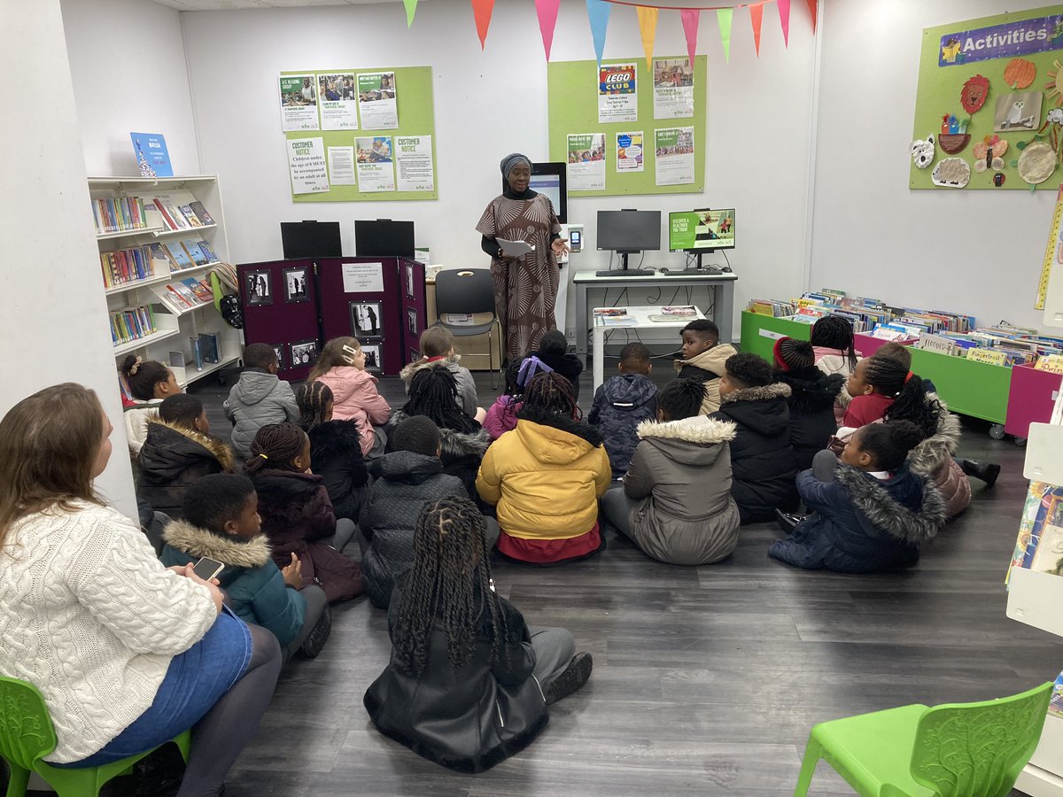 Yr4 are having a wonderful talk about independence and colonialism at Thamesmere Library, as part of our joint #BlackHistory365