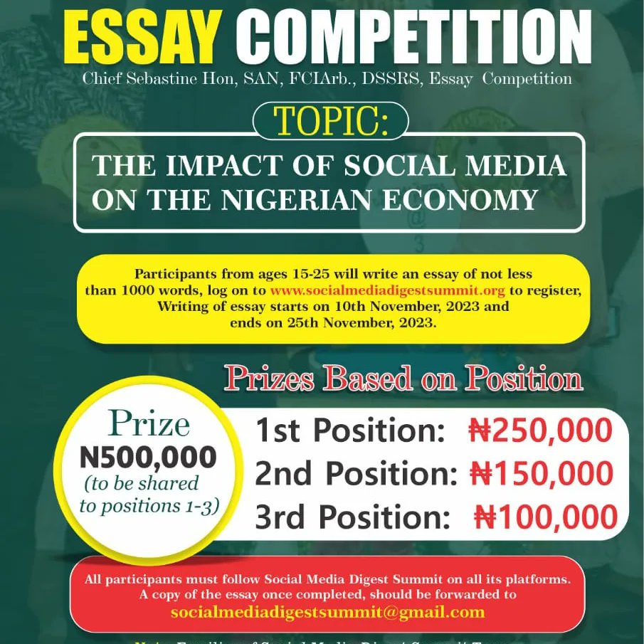 Haleewin's tweet photo. #Socialmediadigestsummit is here!!! Features: award ceremonies, Essay competition, etc
 Don't miss out on this, Tell one and tell all! 
📌 National Merit house Maitama, Abuja 
#AbujaTwitterCommunity #AbujaXcommunity https://t.co/LUcnGEJoyk