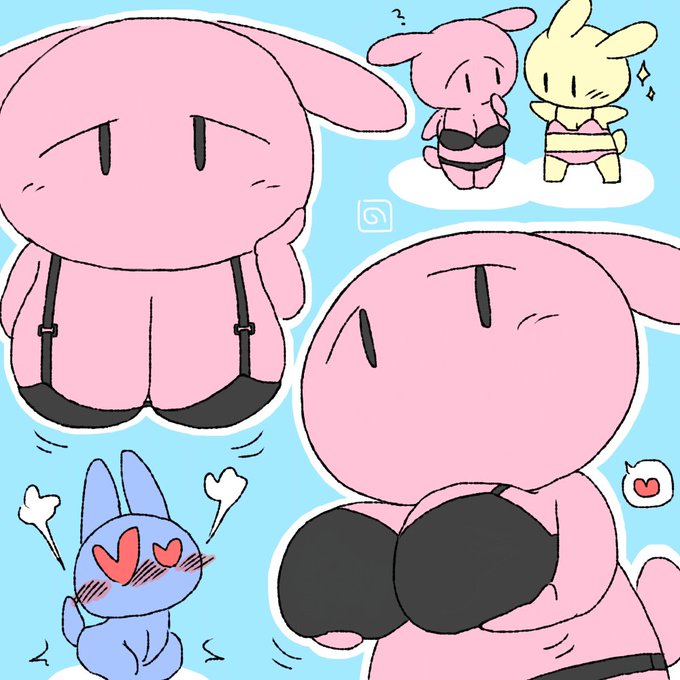 いいおっぱいうさぎ!! #モブうさぎ 