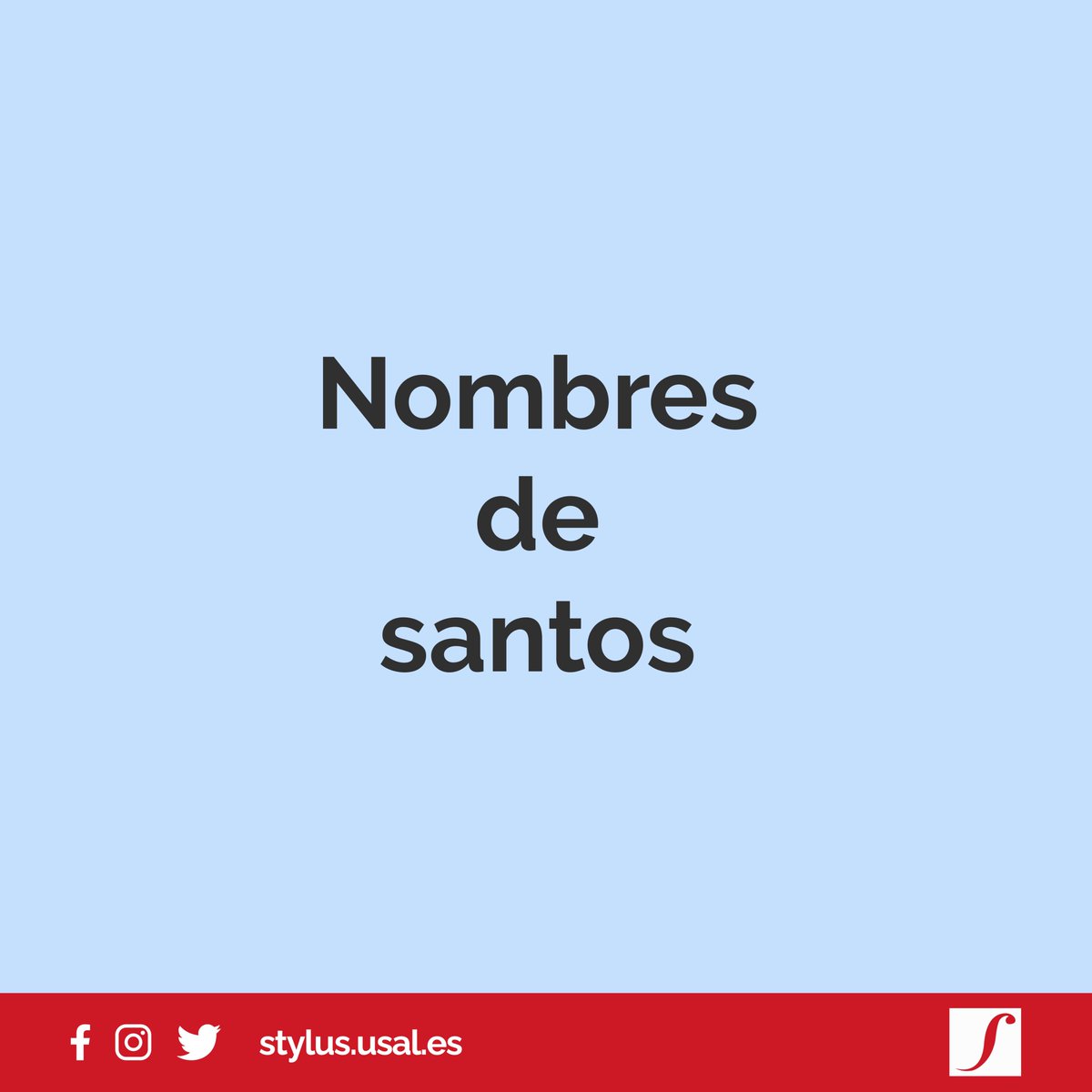 En español, como sucede con todos los tratamientos, las palabras 𝑠𝑎𝑛 (o 𝑠𝑎𝑛𝑡𝑜) y 𝑠𝑎𝑛𝑡𝑎 deben escribirse con minúscula cuando preceden al nombre correspondiente: santo Tomás, san Pedro, santa Ana…

stylus.usal.es/sugerencia/nom…