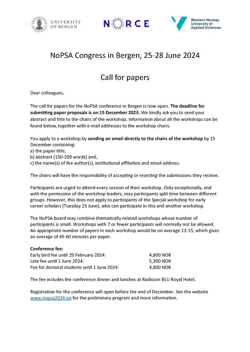 DelDemUCan's tweet photo. #NOPSA 2024 Call for Papers is out now 🌟
Our colleagues @anewq & @maija_setala are accepting paper proposals for the workshop on 'Democracy from the perspective of citizens'
Check out the call below 👇 https://t.co/pnnXkaOsft