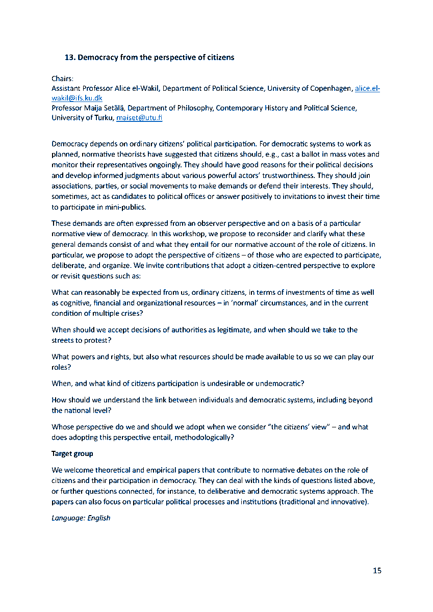 DelDemUCan's tweet photo. #NOPSA 2024 Call for Papers is out now 🌟
Our colleagues @anewq & @maija_setala are accepting paper proposals for the workshop on 'Democracy from the perspective of citizens'
Check out the call below 👇 https://t.co/pnnXkaOsft