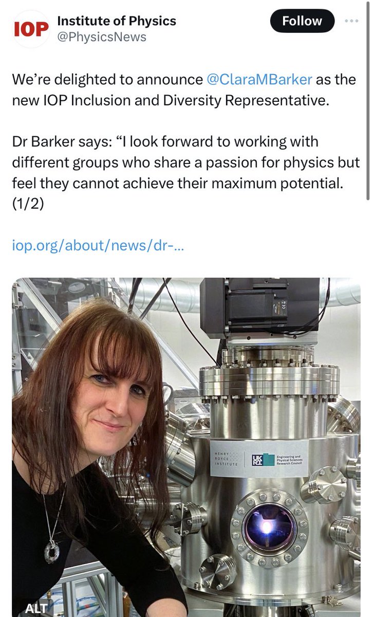 cyberfrontier's tweet image. Institute of Physics? 

beholden to a cult?
Wow. 2023 keeps giving. 

Scientific organisations lose all credibility when they call a white man a woman and pretend it’s ‘diversity and inclusion’.

They closed the replies on their post about the man they’re gaslighting about.