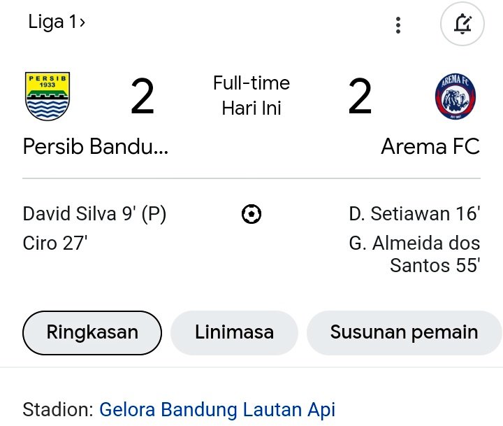 Tim Singo Edan berhasil menahan Maung Bandung di GBLA 🐯🦁.
#Liga1 #Persib #AremaFC #SingoEdan #MaungBandung #Jabar #Bandung