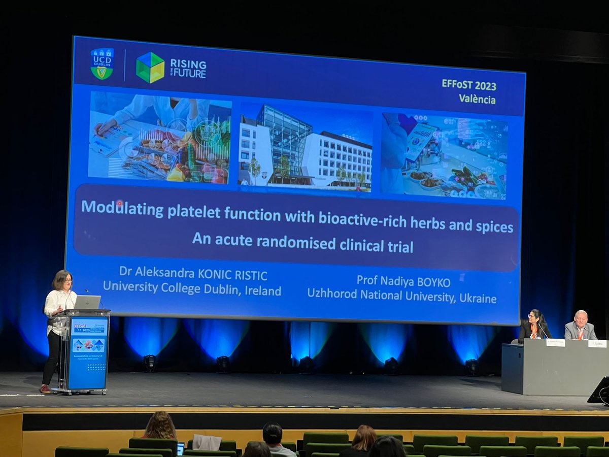 UCDFoodHealth's tweet photo. @EFFoST is back for another year, this time in Spain. Our former director, Professor Dolores O'Riordan, EFFoST President is seen here welcoming the delegates. Dr Aleksandra Konic Ristic presented at the conference.

#effost23 #foodsciene #foodresearch https://t.co/posFF1CnWM