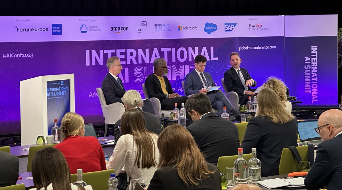 Our second session welcomes high-level experts from across the globe to discuss how we can project national excellence into the International Arena.

we are joined by Jerry Sheehan, <a href="/jjkamara/">John Kamara</a> and Brazil's Ambassador Pedro Miguel da Costa e Silva and <a href="/JoshuaPMeltzer/">Joshua Paul Meltzer</a>

#AIConf2023