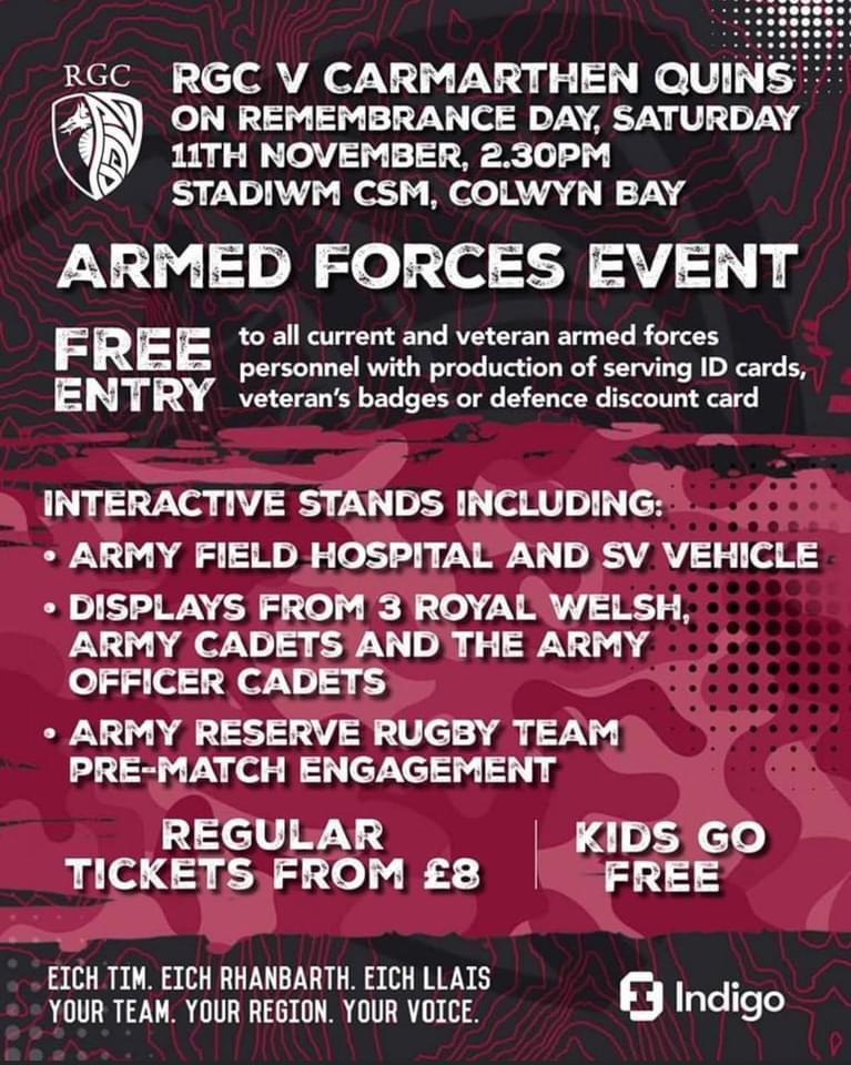 ARW in North wales!

📆Saturday 11th Nov
📍Colwyn Bay, Stadiwm CSM